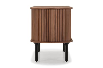 Noira Ribbad Oval TV-bänk 150 cm med Förvaring i Trä och Valnöt - Brun - Möbler - Tv möbel & mediamöbel - TV bänk & mediabänk