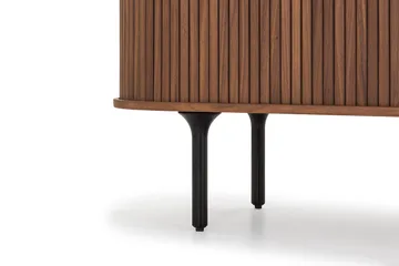 Noira Ribbad Oval TV-bänk 150 cm med Förvaring i Trä och Valnöt - Brun - Möbler - Tv möbel & mediamöbel - TV bänk & mediabänk