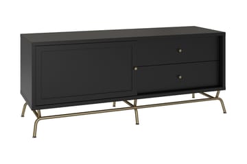 Nova Golvstående TV-bänk 150 cm med Förvaring i Målat Trä - Svart - Möbler - Tv möbel & mediamöbel - TV bänk & mediabänk