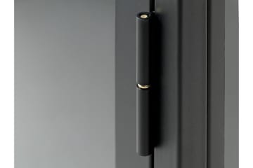 Umbri Golvstående Tv Bänk 132 cm med Förvaring i Metall och Glas - Svart - Möbler - Tv möbel & mediamöbel - TV bänk & mediabänk