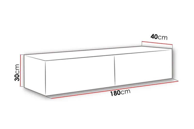 Vasil TV-bänk 180 cm - Vit/Vit Högglans - Möbler - Tv möbel & mediamöbel - TV bänk & mediabänk