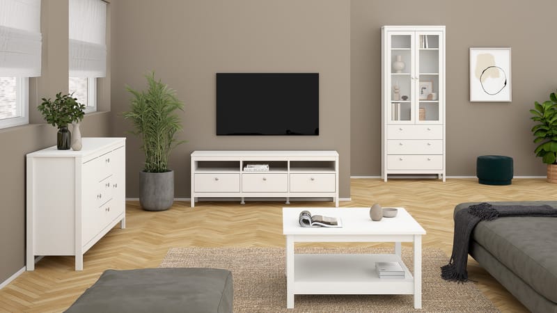Vallvidera TV-bänk med 3 lådor 151 cm - Möbler - Tv möbel & mediamöbel - TV bänk & mediabänk