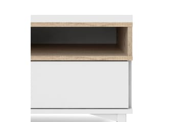 Virender Golvstående TV-bänk 155,7 cm med Förvaring i Ek - Vit|Beige - Möbler - Tv möbel & mediamöbel - TV bänk & mediabänk