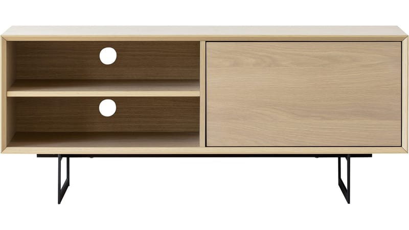 Vision Golvstående Tv Bänk 120 cm med Förvaring i Ek, Beige