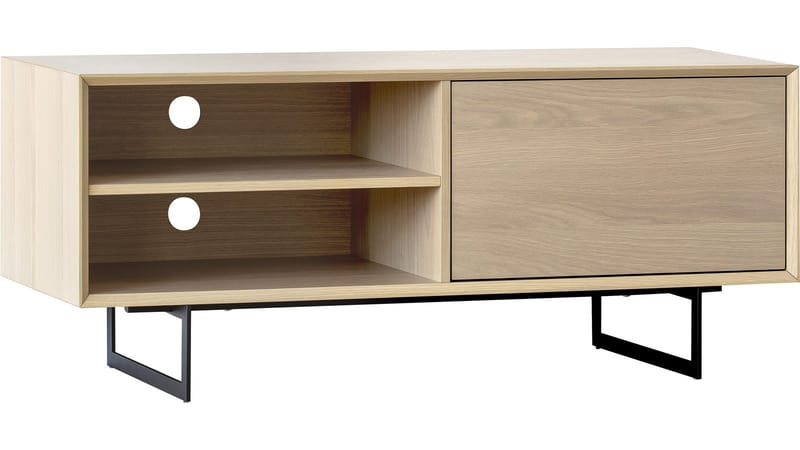 Vision Golvstående Tv Bänk 120 cm med Förvaring i Ek - Beige - Möbler - Tv möbel & mediamöbel - TV bänk & mediabänk