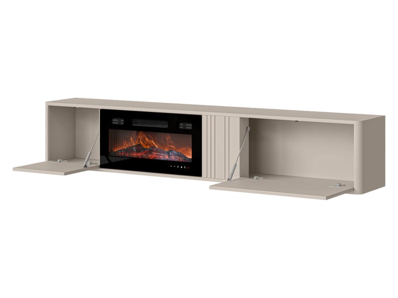Zalricus Vägghängd Tv Bänk 190 cm i Målat Trä - Beige - Möbler - Tv möbel & mediamöbel - TV bänk & mediabänk
