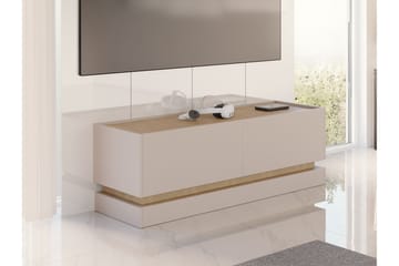 Zelric Golvstående Tv-bänk 150 cm med Förvaring i Trä - Beige - Möbler - Tv möbel & mediamöbel - TV bänk & mediabänk