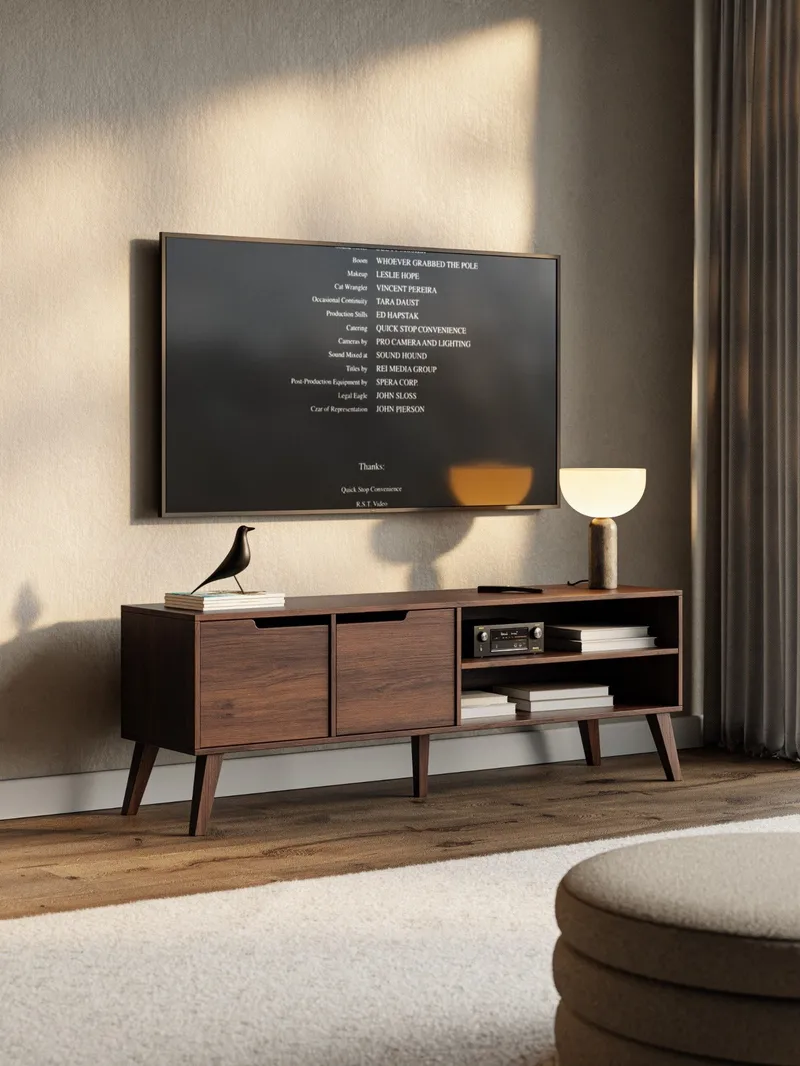 Zelto Tv-Bänk 160 cm - Warmia valnöt - Möbler - Tv möbel & mediamöbel - TV bänk & mediabänk