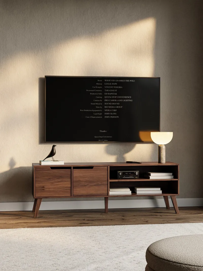 Zelto Tv-Bänk 160 cm - Warmia valnöt - Möbler - Tv möbel & mediamöbel - TV bänk & mediabänk