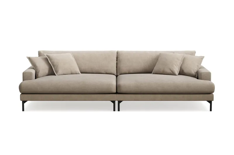 Menard Premium 5-sits Djup Soffa i Tyg, Brun
