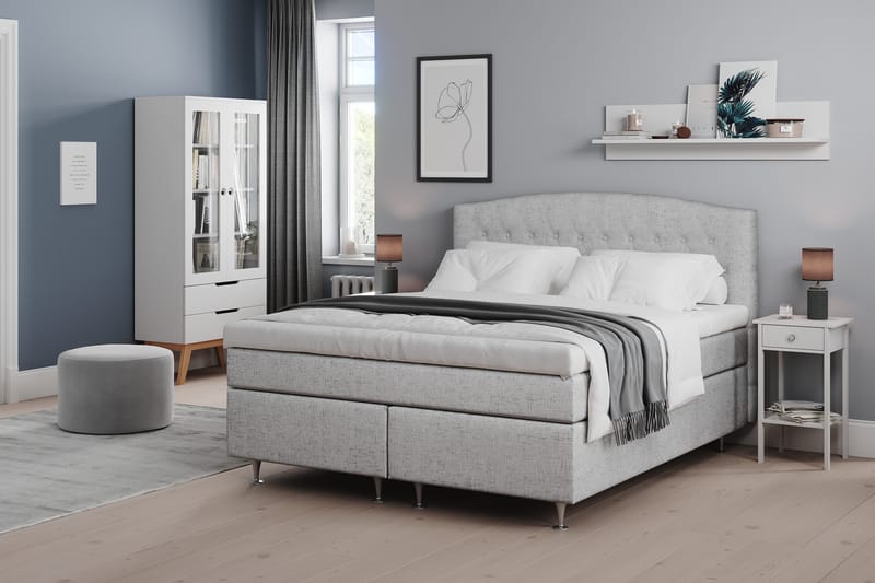Belda Sängpaket 160x200 Fast - Ljusgrå - Möbler - Säng - Komplett sängpaket