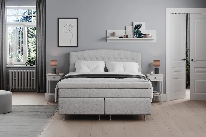Belda Sängpaket 160x200 Fast - Ljusgrå - Möbler - Säng - Komplett sängpaket