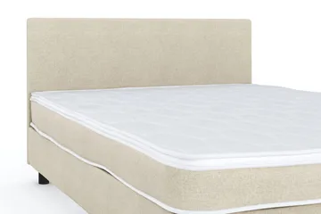 Billingen Komplett Sängpaket – Kontinentalsäng 140x200 cm i Tyg med Sänggavel + Bäddmadrass med Fasthetsgrad Medium - Beige - Möbler - Säng - Enkelsäng