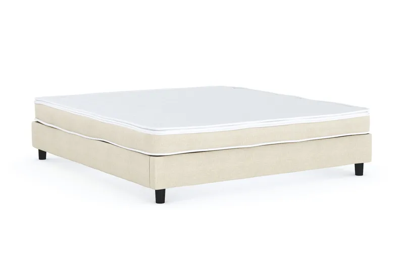 Billingen Kontinentalsäng 160x200 cm i Tyg med Fasthetsgrad Medium - Beige - Möbler - Säng - Enkelsäng