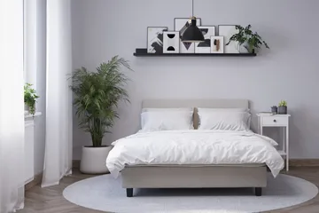 Billingen Kontinentalsäng 160x200 cm i Tyg med Fasthetsgrad Medium - Beige - Möbler - Säng - Enkelsäng