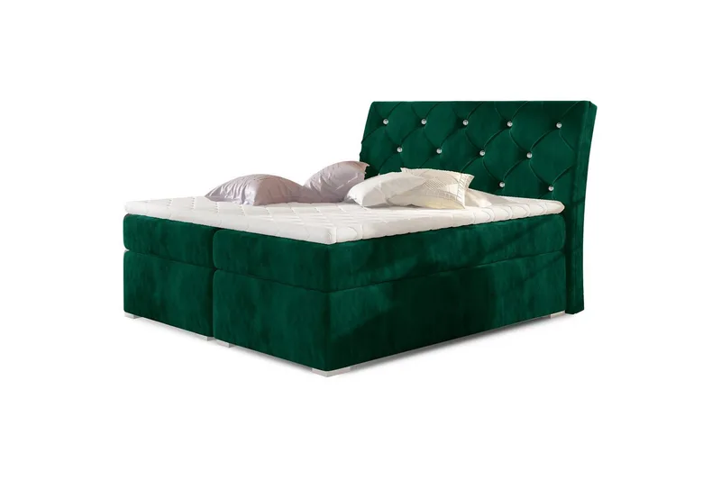 Box Spring Eltap Balvin, 180x200 cm, Kronos 19, Mörkgrön