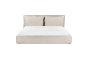 Braylon Sängram 180x200 cm i Tyg med Förvaring och Sänggavel - Beige - Möbler - Säng - Sängram & sängstomme