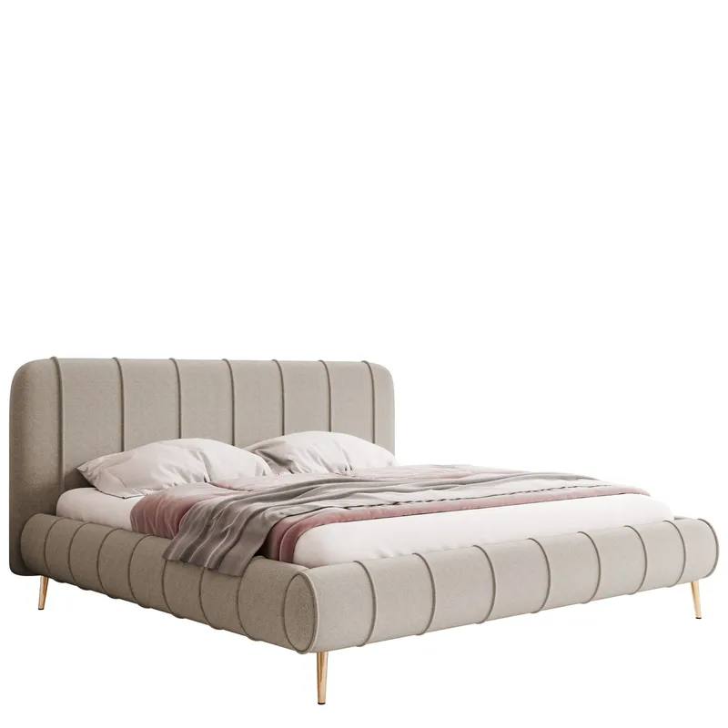 Calrosin Sängram på ben 180x200 cm med Förvaring, Beige