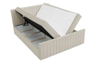 Calrosor Sängpaket Kontinentalsäng med Förvaring 160x200 cm - Grå - Möbler - Säng - Komplett sängpaket