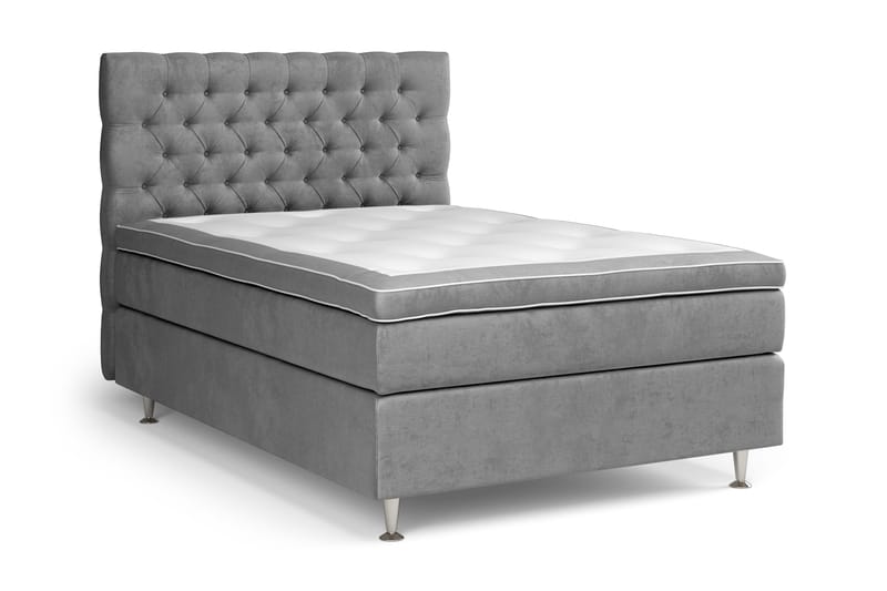 Celine Kontinentalsäng 120x200cm - Grå/Sammet - Möbler - Säng - Komplett sängpaket