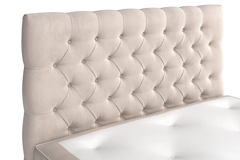 Celine Sängpaket 140x200cm - Beige / Sammet - Möbler - Säng - Komplett sängpaket