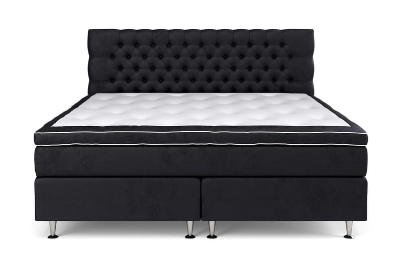 Celine Sängpaket 210x210cm, Svart/Sammet
