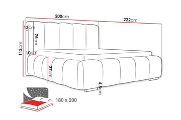 Cleaton Sängram 160x200 cm med Förvaring HVILA Skummadrass och Bäddmadrass i Polysterskum Vändbar Sommar & Vintersida och Tvättbar klädsel - Beige/Vit - Möbler - Säng - Komplett sängpaket