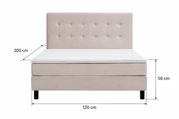 Dream Komplett Sängpaket 120x200 cm Knappar - Beige - Möbler - Säng - Komplett s ängpaket