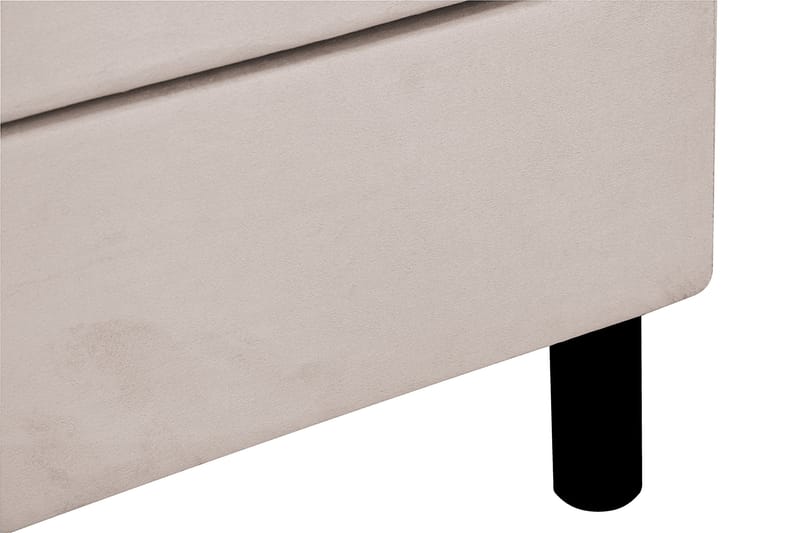 Dream Komplett Sängpaket med Knappad Sänggavel och Bäddmadrass – Kontinentalsäng 150x200 cm i Tyg med Fasthetsgrad Medium - Beige - Möbler - Säng - Komplett sängpaket
