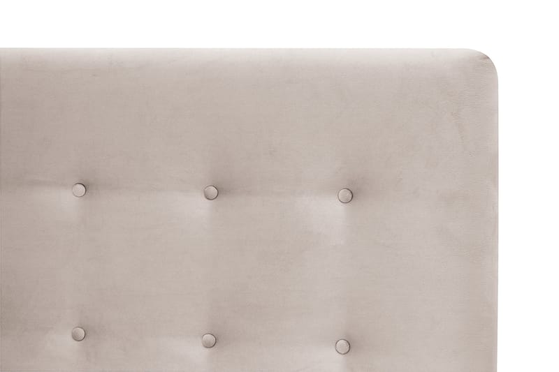 Dream Komplett Sängpaket med Knappad Sänggavel och Bäddmadrass – Kontinentalsäng 150x200 cm i Tyg med Fasthetsgrad Medium - Beige - Möbler - Säng - Komplett sängpaket