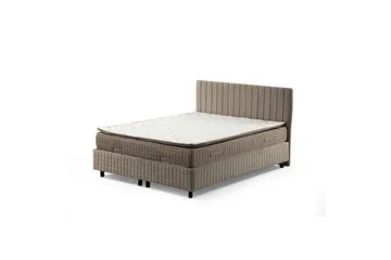 Dubbelmadrass, Bas & Huvudgavel Sudamal Set Brun - 140 x 114 x 200 cm - Möbler - Säng - Komplett sängpaket