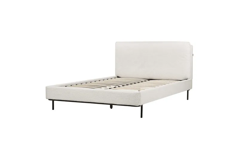Dubbelsäng Corio med lamellram Vit-Svart, 140x200 cm - Vit-Svart, 140x200 cm - Möbler - Säng - Dubbelsäng