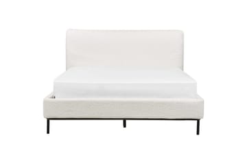 Dubbelsäng Corio med lamellram Vit-Svart, 140x200 cm - Vit-Svart, 140x200 cm - Möbler - Säng - Dubbelsäng