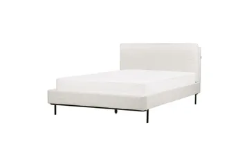 Dubbelsäng Corio med lamellram Vit-Svart, 140x200 cm - Vit-Svart, 140x200 cm - Möbler - Säng - Dubbelsäng
