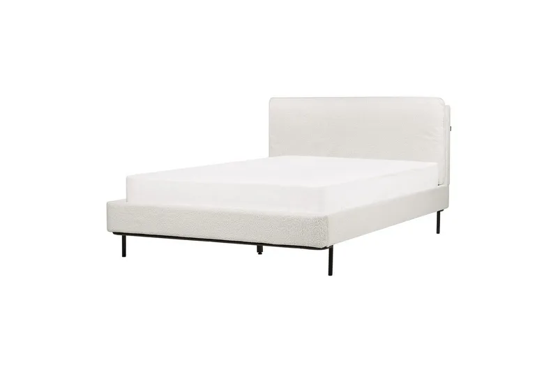Dubbelsäng Corio med lamellram Vit-Svart, 140x200 cm - Vit-Svart, 140x200 cm - Möbler - Säng - Dubbelsäng