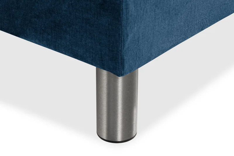 Ella Sängpaket 120x200 cm Knapp Gavel - Mörkblå/Sammet - Möbler - Säng - Komplett sängpaket