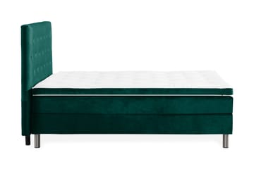 Ella Sängpaket 120x200 cm Knapp Gavel - Mörkgrön/Sammet - Möbler - Säng - Komplett sängpaket
