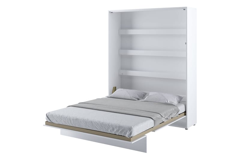 Rauk Sängskåp Fällbar Bäddbar 160x200 cm Rektangulär i Målat Trä - Vit - Möbler - Säng - Gästsäng & extrasäng - Sängskåp