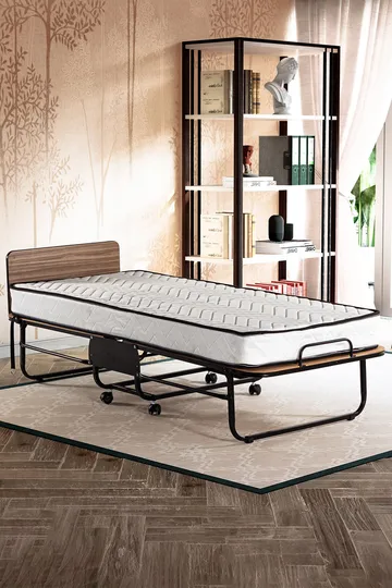 Remina Fällsäng 80x190 cm - Svart/Vit - Möbler - Säng - Gästsäng & extrasäng - Utdragssäng