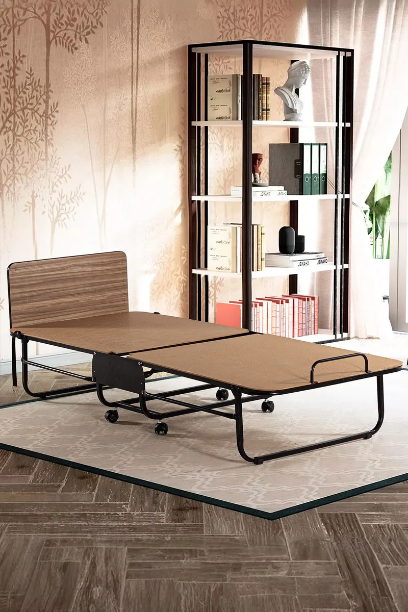 Remina Fällsäng 80x190 cm - Svart/Vit - Möbler - Säng - Gästsäng & extrasäng - Utdragssäng