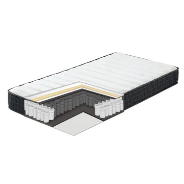 Säng Oswaldo 90x200 cm med två madrasser Harmony Uno Platinum - Platinagrå - Möbler - Säng - Gästsäng & extrasäng - Utdragssäng