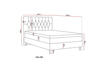 HVILA Classic Komplett Sängpaket 120x200 cm Kontinentalsäng med diamant sänggavel - Grön - Möbler - Säng - Komplett sängpaket
