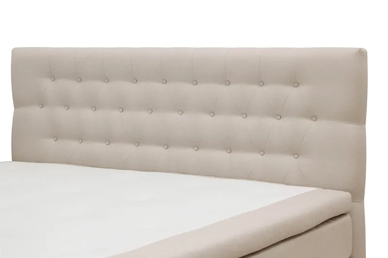 HVILA Classic Komplett Sängpaket 160x200 cm Kontinentalsäng med diamant sänggavel - Beige - Möbler - Säng - Komplett sängpaket
