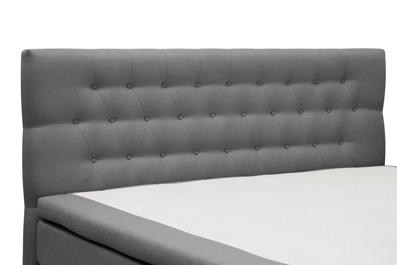 HVILA Classic Komplett Sängpaket 160x200 cm Kontinentalsäng med diamant sänggavel - Grå - Möbler - Säng - Komplett sängpaket
