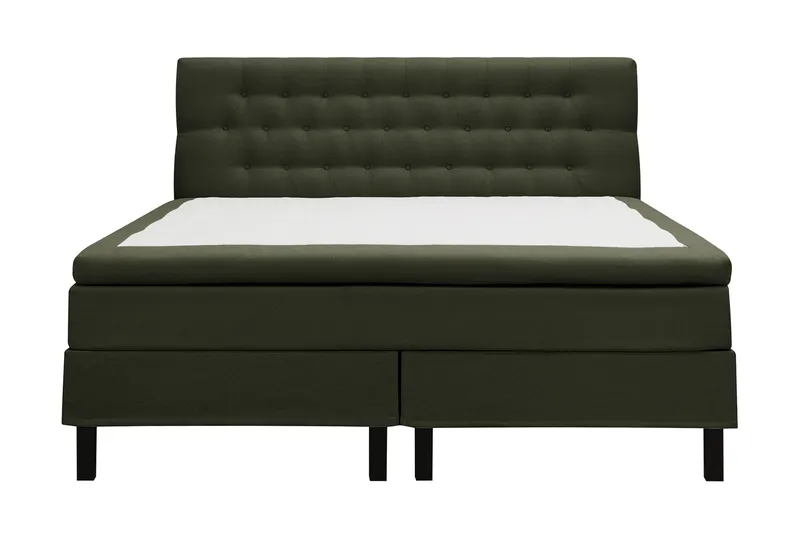 HVILA Classic Komplett Sängpaket 160x200 cm Kontinentalsäng med diamant sänggavel, Grön