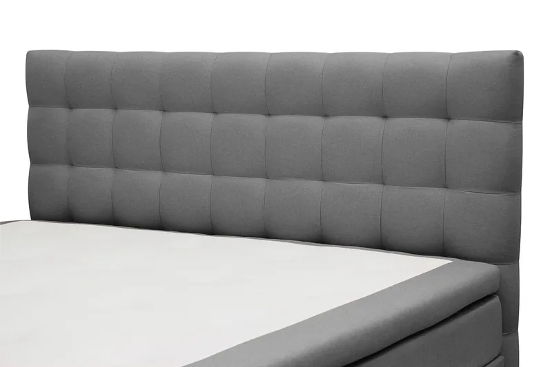 HVILA Classic Komplett Sängpaket 160x200 cm Kontinentalsäng med rutad sänggavel - Grå - Möbler - Säng - Kontinentalsäng