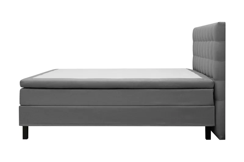 HVILA Classic Komplett Sängpaket 160x200 cm Kontinentalsäng med rutad sänggavel - Grå - Möbler - Säng - Kontinentalsäng