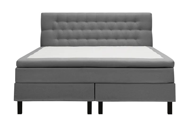 HVILA Classic Komplett Sängpaket 180x200 cm Kontinentalsäng med diamant sänggavel, Grå