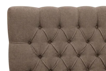 HVILA Lyx Komplett Sängpaket 180x200 cm Kontinentalsäng med knappad sänggavel i chenille - Mörkbrun - Möbler - Säng - Komplett sängpaket