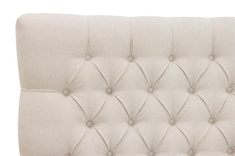 HVILA Lyx Komplett Sängpaket 180x200 cm Kontinentalsäng med knappad sänggavel - Ljusbeige - Möbler - Säng - Kontinentalsäng